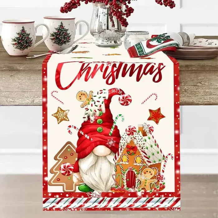 Habicare Christmas table runner in SS size with 9 festive designs, featuring holiday-themed patterns for seasonal decor.
