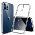 Clear 9eight5 iPhone 14 Pro Max case showing slim, transparent protection for 6.7-inch smartphone with precise cutouts.