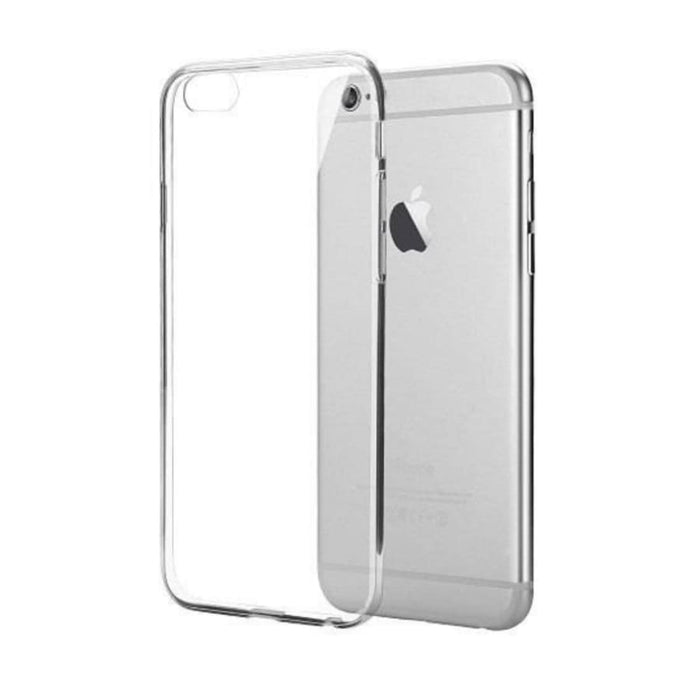 Clear 9eight5 phone case for iPhone 6 Plus and 6s Plus, showing a transparent protective cover on the device.