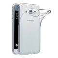 Clear phone case for Samsung Galaxy J1 (2016) by 9eight5, showing a transparent protective cover on the device.