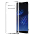 Clear phone case for Samsung Galaxy Note 8 by 9eight5, showing a transparent protective cover with precise cutouts.
