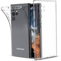 Clear protective case for Samsung Galaxy S22 Ultra by 9eight5, showcasing a slim, transparent design with precise cutouts.