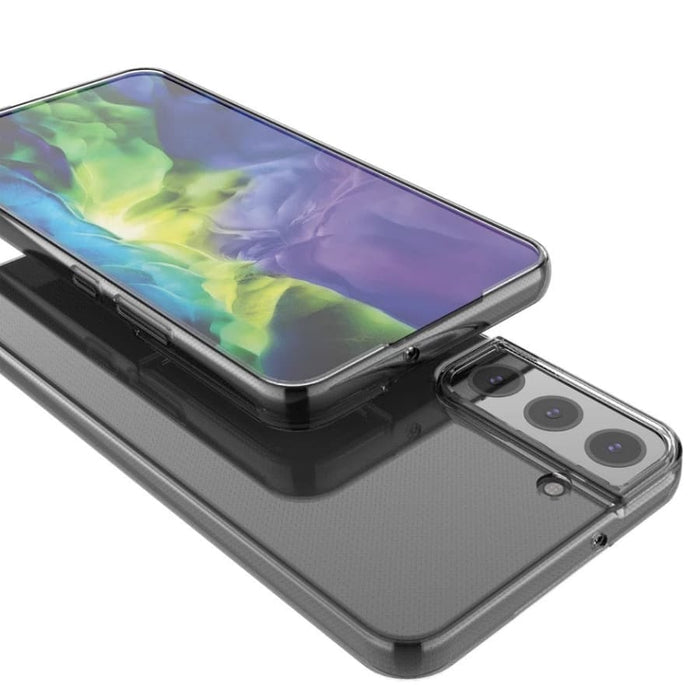 Clear case for Samsung Galaxy S22 by 9eight5, showing a slim, transparent phone protection cover on the device.