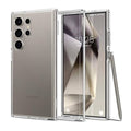 Clear 9eight5 phone case for Samsung Galaxy S24 Ultra showing a transparent protective cover with precise cutouts.