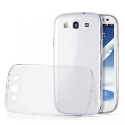 Clear 9eight5 phone case for Samsung Galaxy S3, slim protective case with transparent design and precise cutouts.