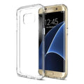 Clear case for Samsung Galaxy S7 Edge by 9eight5, showing a transparent protective phone cover with precise cutouts.
