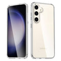 Clear 9eight5 Samsung Galaxy S24 Plus phone case offering ultimate protection and clarity for a sleek, transparent look.