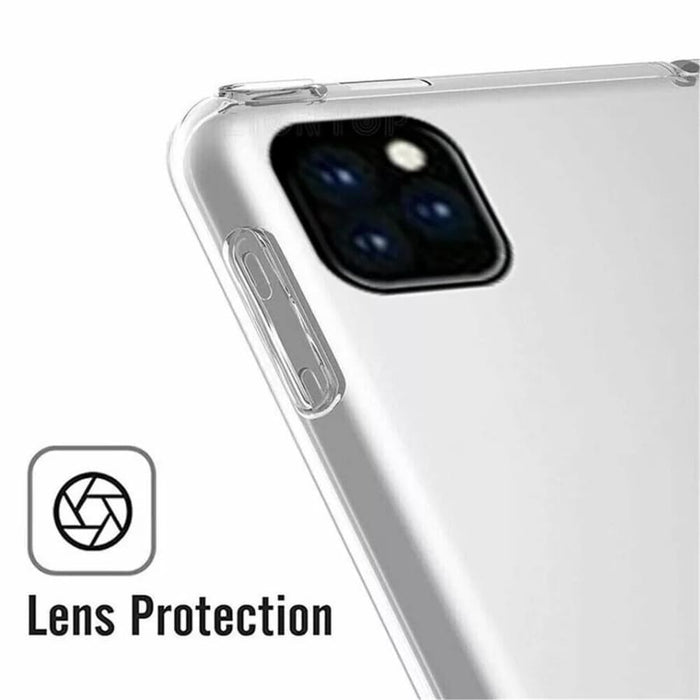 Clear protective cover for iPad Pro 12.9-inch 6th and 5th generation by 9eight5, showcasing the transparent design on the tablet.