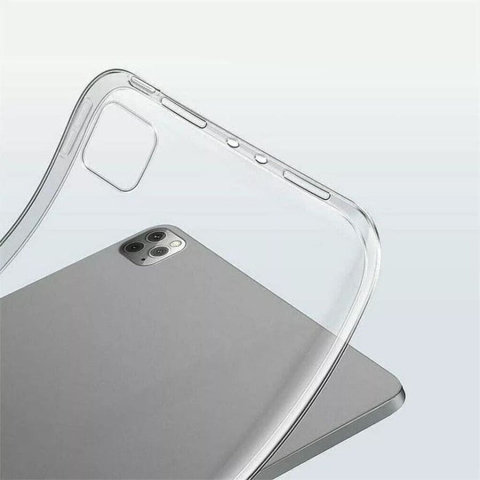 Clear protective cover for iPad Pro 12.9-inch 6th and 5th generation by 9eight5, showing the transparent tablet case on the device.