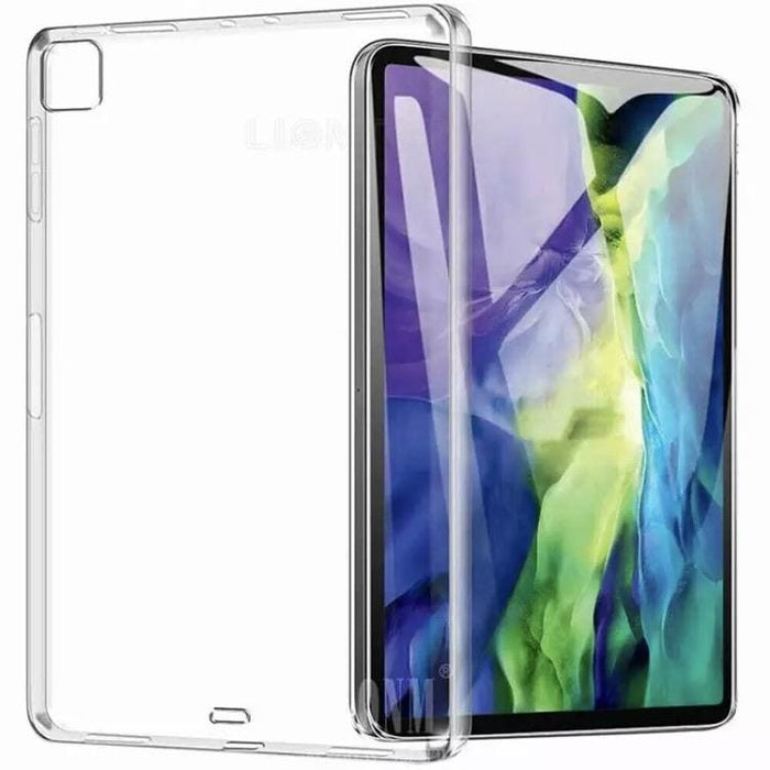 Clear protective cover for iPad Pro 12.9-inch 6th and 5th generation by 9eight5, showing transparent design and precise cutouts.