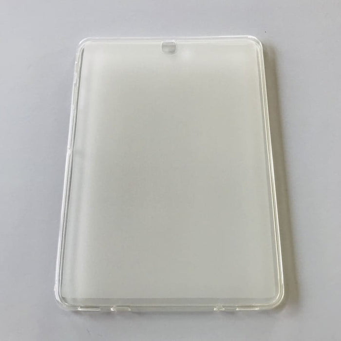 Clear protective cover for Samsung Galaxy Tab S2 9.7-inch T810/T815 from 9eight5, showing the transparent tablet case with precise cutouts.