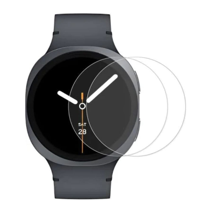 Dark grey clear screen protector for Samsung Galaxy Watch 8 40mm, providing protection for smartwatch screens.