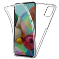 Clear silicone phone case for Samsung Galaxy S21 Plus by 9eight5, showing the transparent, flexible protective cover on the device.