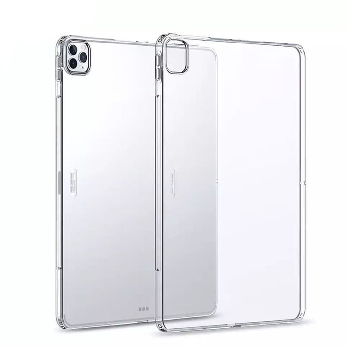 Clear silicone cover for iPad Pro 11-inch 2nd Gen (2020) by 9eight5, showing a transparent protective case on the tablet.