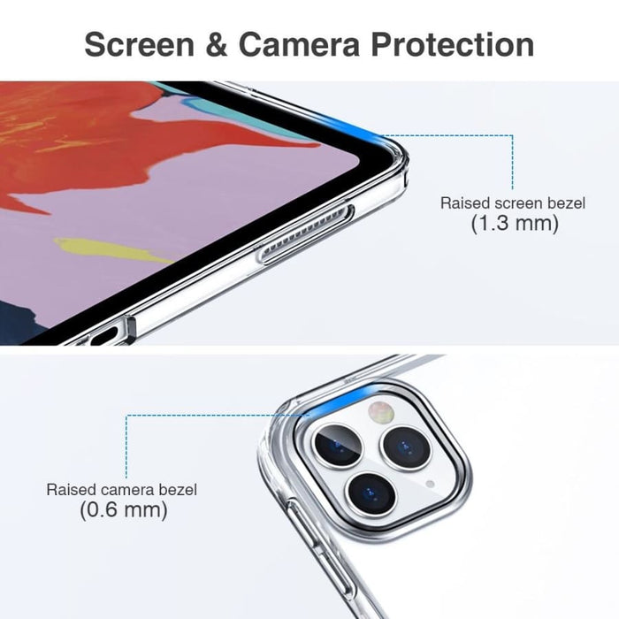 Clear silicone cover for iPad Pro 11-inch 2nd gen (2020) by 9eight5, showing the transparent protective case fitted on the tablet.