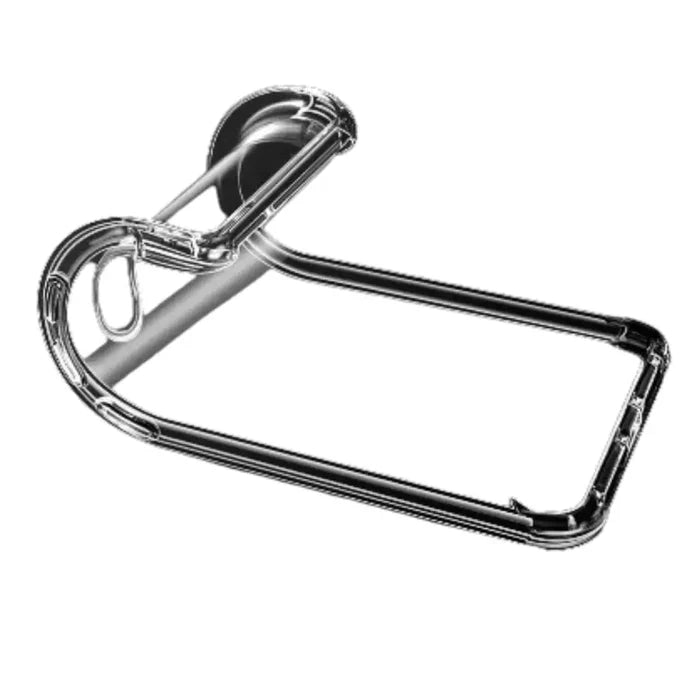 Clear silicone shockproof case for Samsung Galaxy S and Note series by Habicare, showing a transparent protective cover with textured edges.