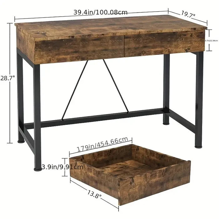 Habicare SS computer desk with drawers in three color options, featuring a modern design and sturdy construction.
