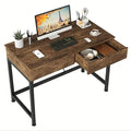 Habicare SS computer desk with drawers in three rustic colors, featuring a sturdy wooden surface and storage drawers for workspace organization.