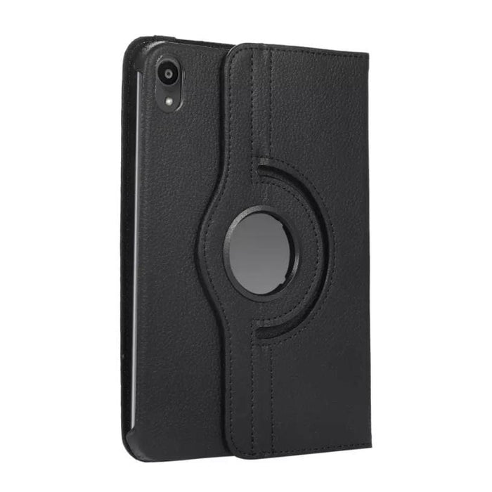 Black 9eight5 iPad mini cover for 7th and 6th generation, protective case with precise cutouts for ports and buttons.