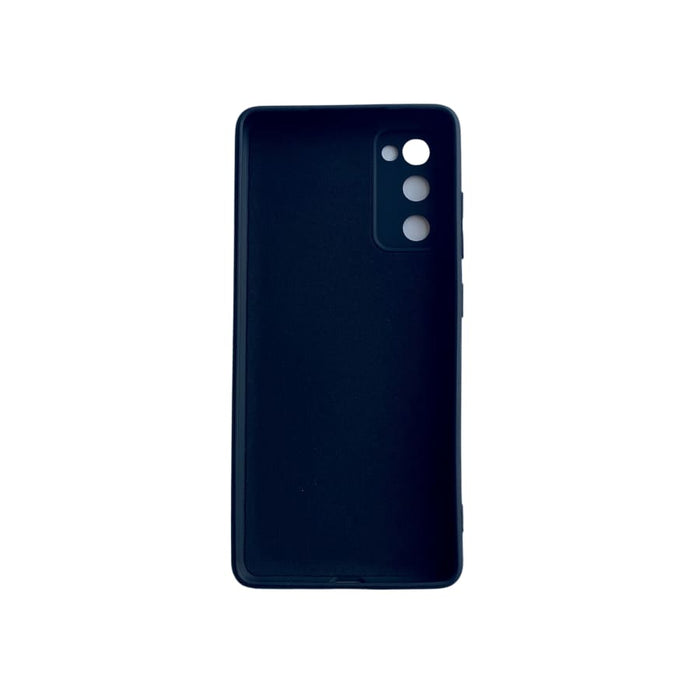 Black 9eight5 phone case for Samsung Galaxy S20 FE with textured back and precise cutouts for camera and ports.