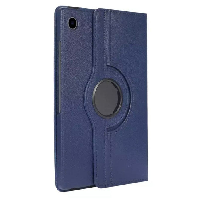 Navy protective cover for Samsung Galaxy Tab A8 10.5” (2021) X200/X205, by 9eight5, shows front and back view with precise cutouts.