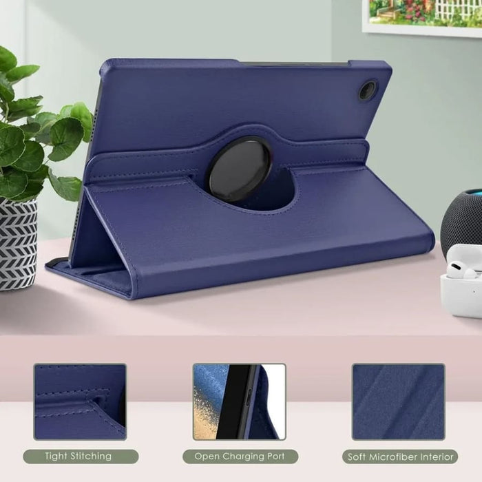 Navy protective cover for Samsung Galaxy Tab A9 8.7” (2023) X110/X115 by 9eight5, showing the tablet with the case on.