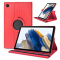 Red protective cover for Samsung Galaxy Tab A9 Plus 11” (2023), model X210/X215/X216, by 9eight5, showing the tablet's front and back.