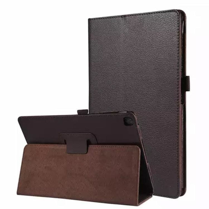 Brown protective cover for Samsung Galaxy Tab S7 11-inch (2020) T870/T875 tablet, by 9eight5, showing front and back views.