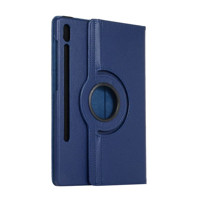 Navy protective cover for Samsung Galaxy Tab S7 11-inch (2020) T870/T875, designed by 9eight5, showing the tablet with cover closed.