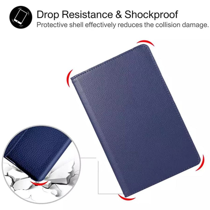 Navy protective cover for Samsung Galaxy Tab S7 FE 12.4-inch (2021), model T730/T733/T735, by 9eight5, with a smooth finish.