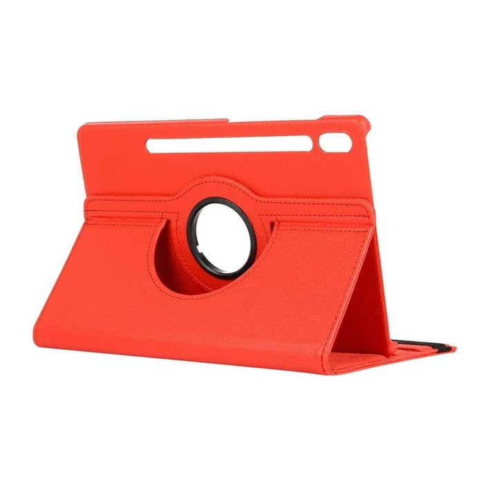 Red 9eight5 cover for Samsung Galaxy Tab S7 FE 12.4-inch (2021) tablet, with a protective case featuring a sleek design.