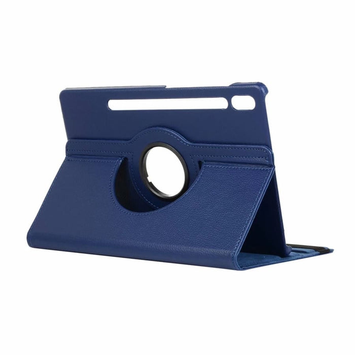 Navy protective cover for Samsung Galaxy Tab S7 Plus 12.4-inch (2020) by 9eight5, with a foldable stand and precise cutouts.