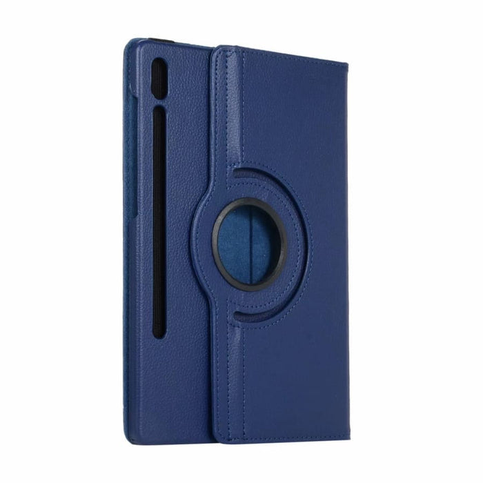 Navy protective cover for Samsung Galaxy Tab S7 Plus 12.4-inch (2020), model T970/T975, by 9eight5, showcasing the tablet with cover.