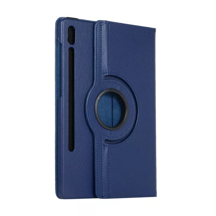 Navy protective cover for Samsung Galaxy Tab S9 Ultra 14.6-inch (2023), model X910/X916B, by 9eight5, showing front and back views.