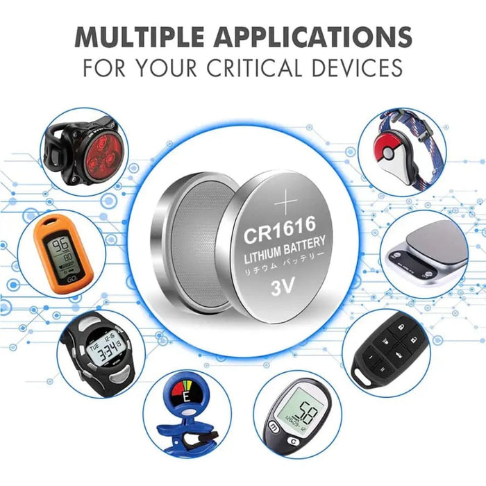 Set of five CR1616 and DL1616 lithium watch batteries for Koonenda watches, compatible and reliable replacement batteries.