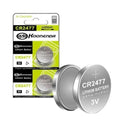 Two CR2477 lithium watch batteries from That Watch Shop, showing the compact coin cell batteries used in timepieces.