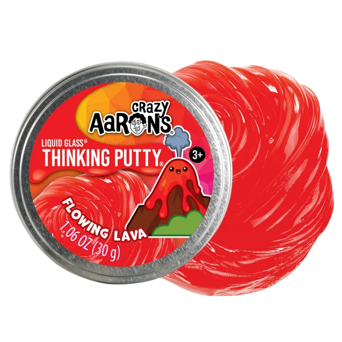Crazy Aarons Flowing Lava Liquid Glass Medium 2.75 Inch Thinking Putty Tin