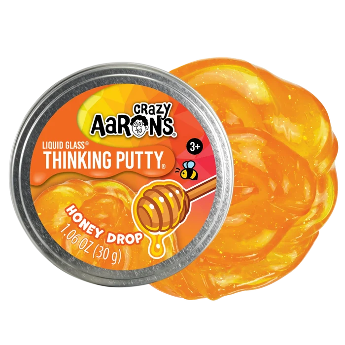 Crazy Aarons Honey Drop Liquid Glass Medium 2.75 Inch Thinking Putty Tin