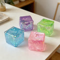 Cubee 2.5 Inch Glitter Cube Sugar Squish Slow Rise Sensory Toy - Assorted