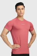 Deep red Fuaark Nz T-shirt with ultra-soft feel and modern fit, perfect for everyday casual wear.