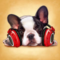 Diamond Art Club Headphone Frenchie Diamond Painting Kit
