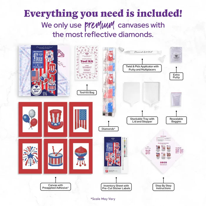 Diamond Art Club Mini Dazzles - 4th of July Diamond Painting Kit