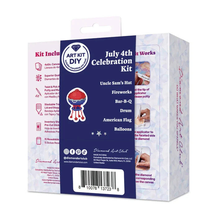Diamond Art Club Mini Dazzles - 4th of July Diamond Painting Kit