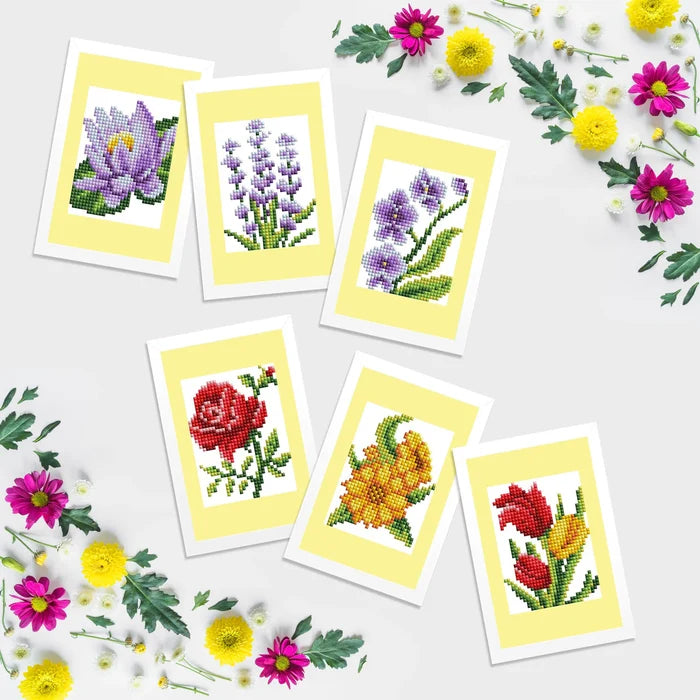 Diamond Art Club Mini Dazzles - Classic Flowers Diamond Painting Kit