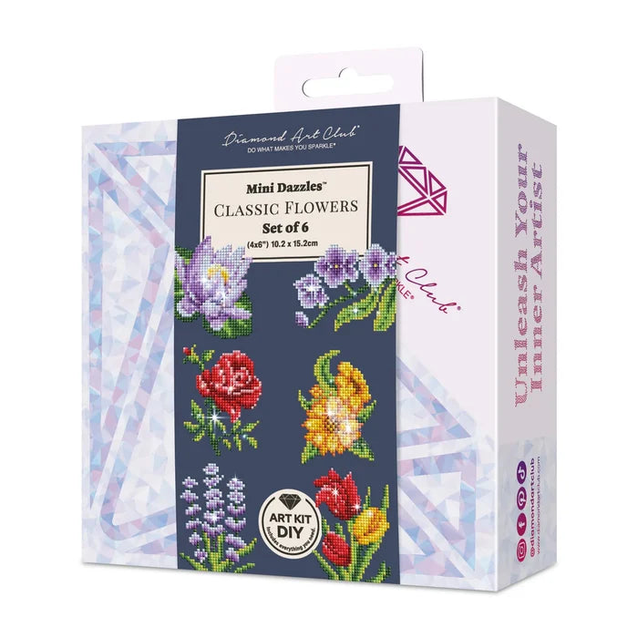 Diamond Art Club Mini Dazzles - Classic Flowers Diamond Painting Kit