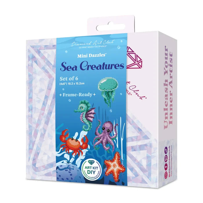 Diamond Art Club Mini Dazzles - Sea Creatures Diamond Painting Kit