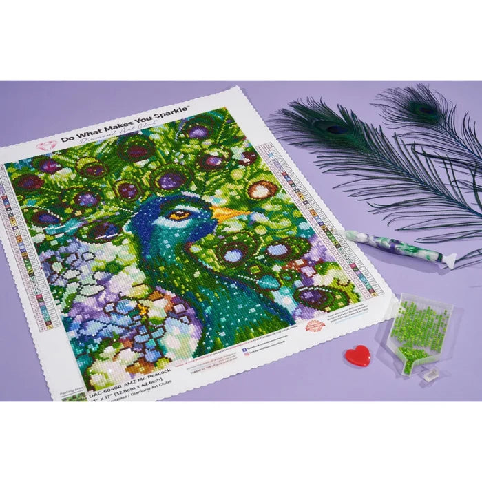 Diamond Art Club Mr. Peacock Diamond Painting Kit