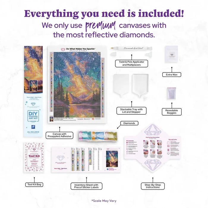 Diamond Art Club Starry Night - Night Music Diamond Painting Kit