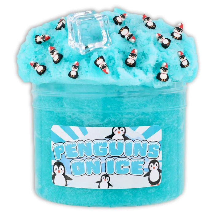 Dope Slimes 8 oz Penguins on Ice Holiday Slime