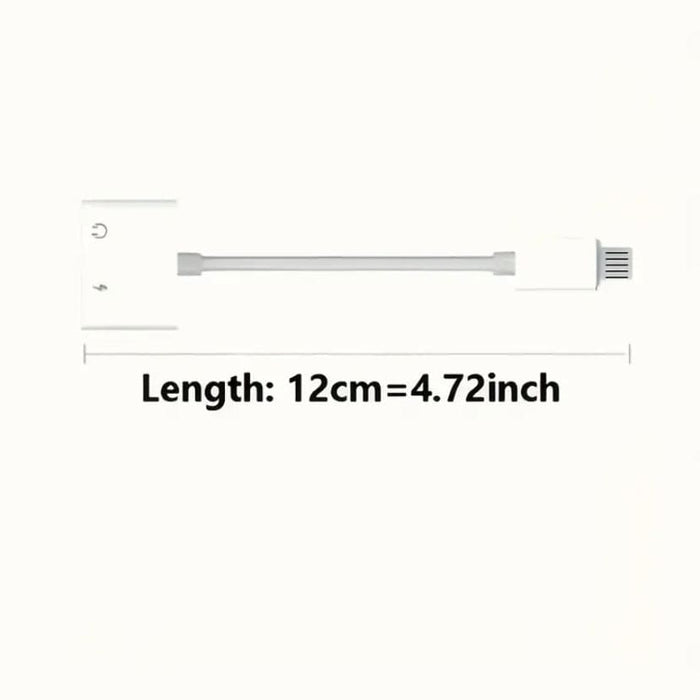 Double Lightning Y cable adapter by 9eight5 for electronics accessories, showing two Lightning connectors on a black cable.